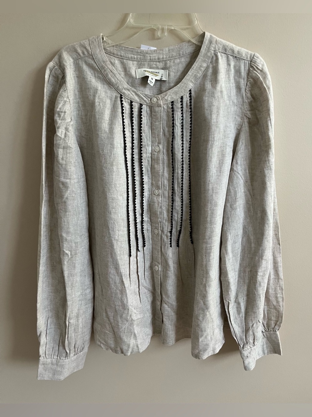 NWT-Banana Republic Factory Linen-Blend Top, Medium